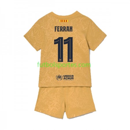 Camiseta FC Barcelona Ferran Torres 11 Niño Segunda Equipación 2022/2023